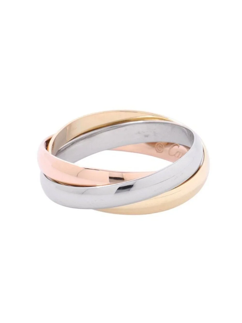 Cartier Ring Trinity 18k Pink Gold 18k Yellow 18k White Small